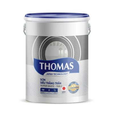 THOMAS SUPER WHITE: Sơn siêu trắng trần - TM8.2 - 6Kg